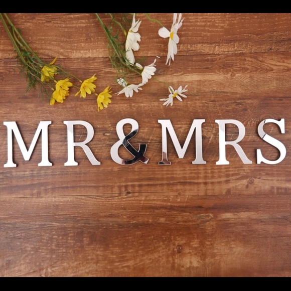 Other - Mr & Mrs Mirror Wall Decor Stickers